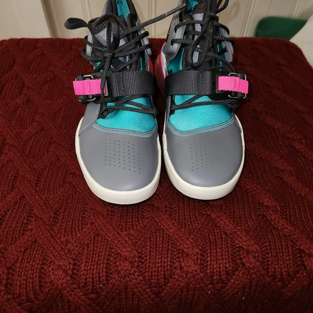 Nike Air Force 270 GS Cool Gray Jade Anthracite AJ8208-005 YOUTH 6.5